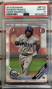 2019 Bowman Wander Franco, #BP100 1st Bowman, Paper Prospects, PSA GEM MINT 10 - Bild 1 von 2