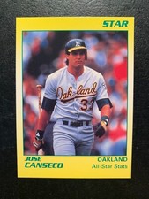 Jose Canseco 1990 STAR COMPANY CARD All Star  Stats Card# 4 of 11 Oakland