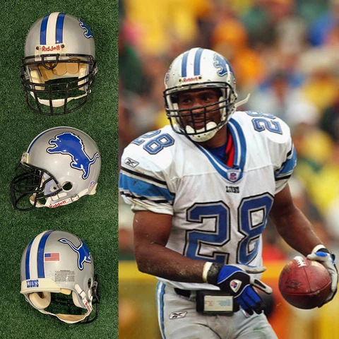 2003 DETROIT LIONS RIDDELL VSR-4 HELMET - LARGE Cover