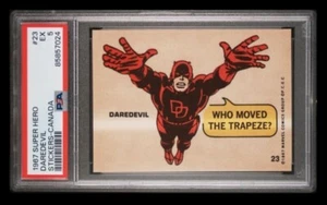 1967 marvel super hero #23 daredevil rc; rare canada sticker PSA 5 (POP 1, 0^) - Picture 1 of 3