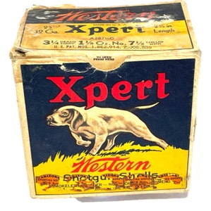 Xpert Western Pointer Dog Shotgun Shot Shell Ammunition Ammo Box - 12 g Empty - Picture 1 of 9