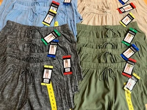 Pantalones cortos para mujer Briggs de mezcla de lino - Nuevos con etiquetas - 4 colores y 4 tallas disponibles - Imagen 1 de 74