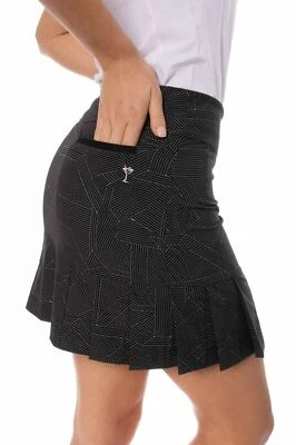 Skort Gelato Feminino Golftini Preto e Branco Prega Lateral Performance (Tamanho 2) VENDA - Imagem 1 de 4