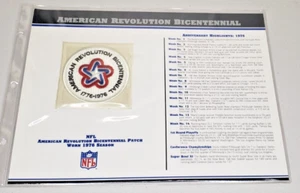 BICENTENNIAL AMERICAN REVOLUTION ANNIVERSARY NFL TEAM PATCH Willabee Ward 1976 - Picture 1 of 2
