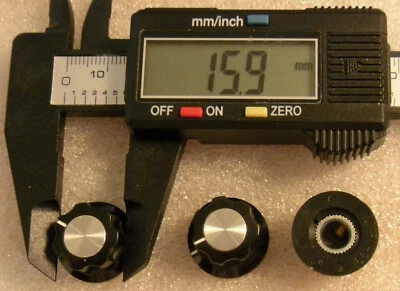 Perilla de control estriada 5/8 con incrustación de metal eje de 1/4" - Eagle 45KN018-GRX - LOTES DE 5 Foto 1 de 4