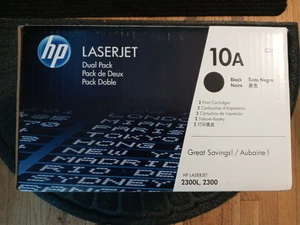 DUEL PACK HP 10A Q2610A BLACK LASERJET CARTRIDGE HP 2300L 2300 UNOPENED