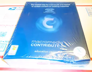 Macromedia Contribute 2 Education Version Windows XP Mac OS X Vintage Software - Picture 1 of 12