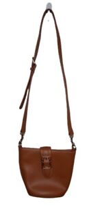 Talbots Leather Crossbody Hobo Bag Purse Small Brown Adjustable Boho Gypsy 