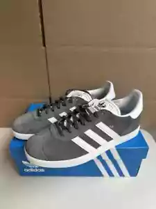 Adidas Originals Gazelle Grey Gray White Sneakers BB5480 Men's - Picture 1 of 6