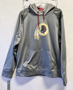 NFL Washington Redskins Hoodie Mens Large Gray Center Logo Commanders DC - Picture 1 of 6