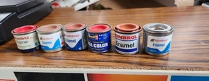 6 Humbrol Hobby Paints some partially used total weight 144 numbers ma per Image - Picture 1 of 5