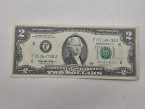 RARE VINTAGE 1995 $2 DOLLAR BILL F05364730A,  ATLANTA - Picture 1 of 4