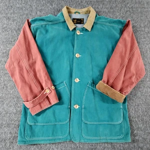 Vintage Eddie Bauer Chore Jacke Herren Large Canvas Denim Color Block Barn Coat 90s - Bild 1 von 24