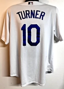 Los Angeles Dodgers #10 Turner Majestic Baseball Trikot Herren Gr: L weiß - gebraucht - Bild 1 von 15