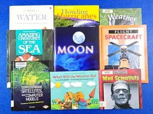 YOU GET 9! SCIENCE THEMED CHILDREN'S BOOK SET HARDCOVER FREE SHIPPING LOT - Foto 1 di 4