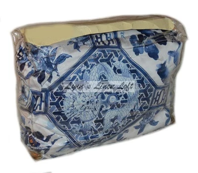FALDA DE CAMA RALPH LAUREN Palm Harbor octogonal cal king nueva con etiquetas Porcelana Azul Blanco Foto 1 de 4