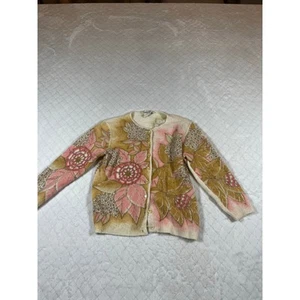 Vintage Sportempos floral cardigan excellent cond - see photos for measurements - Picture 1 of 8