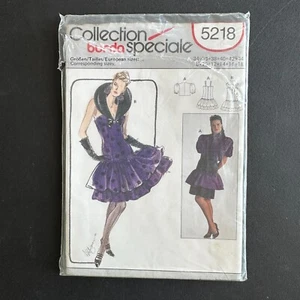 Vestido de fiesta Burda patrón de costura 5218 talla 8-18 capas chaqueta bolero vintage años 90 - Imagen 1 de 5
