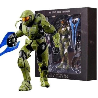 Action Figure Halo Master Chief Nuova Statua Da Collezione Videogame John-117 - Immagine 1 di 4