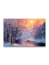 Oil Painting Winter Landscape  Poster -Image by Shutterstock