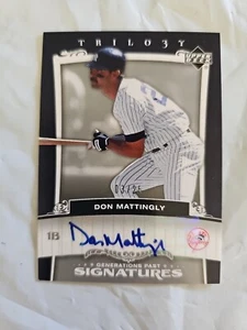 DON MATTINGLY 03/25 2005 Trilogy Generations Past Signatures Auto N.Y Yankees  - Picture 1 of 16
