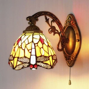 Handcrafted Moroccan Wall Sconce Tiffany Mirror Stained Glass Wall Light 110V - Picture 1 of 5
