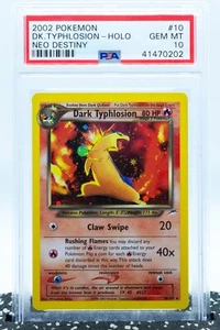 PSA 10 DARK TYPHLOSION 10/105 Holo Rare Neo Destiny WOTC - Pokemon Card 2002 - Picture 1 of 3