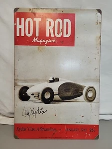 Hot Rod Magazine SO CAL Speed Shop Thick Metal Sign-Signed by Alex Xydias - Picture 1 of 1