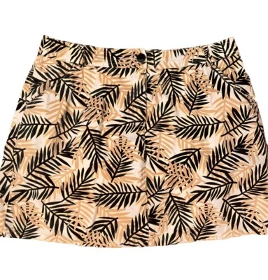 White Stag skort size 10 Brown Leaves Shorts Skirt Pockets - Image 1 of 4