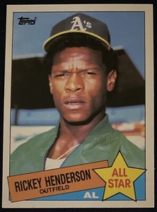 1985 Topps Tiffany Rickey Henderson AL All Star #706