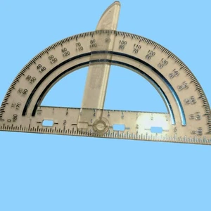 Fiskars Swing Arm Protractor Plastic Clear 6 Inch - Picture 1 of 4