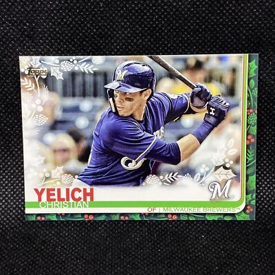 2019 Topps Holiday Christian Yelich Milwaukee Brewers #HW72 - Image 1 of 2