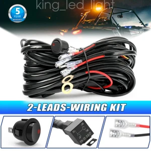 Wiring Loom Harness Kit Fuse Relay ON/OFF Switch LED Light Bar 2-Lead 12V 40A - Picture 1 of 8