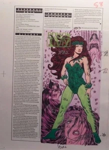 DETECTIVE COMICS CHARACTER DESCRIPTION PERSONAL DATA SIGNED POISON IVY COA - Picture 1 of 2