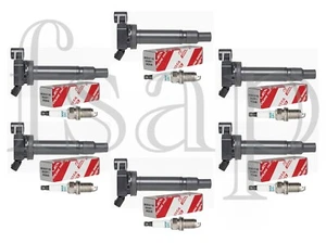 Set of 6 Denso Spark Plug + 6 Ignition Coil 1999-2003 Lexus RX300 3.0L V6 UF267 - Picture 1 of 6