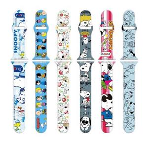 2022 New Snoopy Dog Silicone Strap for Apple Watch Band 41mm 45mm 44mm 42mm 40mm