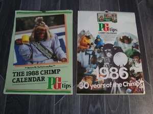 2 Rarer Vintage  Bond PG Tips Tea Calendars ( 1986 / 1988 ) - Picture 1 of 2