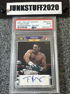 2021 Pro Set Sports Tyson Fury PSA 9 Mint! Auto Silver 2/2 SSP Leaf 1/1 on Ebay - Picture 1 of 4