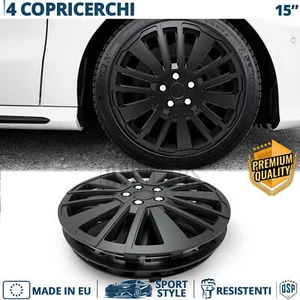 4 Copricerchi per Lada Niva Bronto 15'' Pollici Coppette Nere 15 Razze MADE in E - Foto 1 di 13