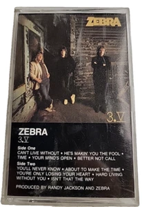 Zebra - 3.V (1986, Cassette Atlantic Records) 7 81692-4 Vintage Rock - Picture 1 of 5