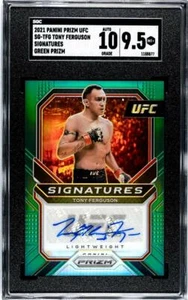 2021 Panini Prizm UFC Green Prizm Signatures TONY FERGUSON AUTO! SGC 9.5 MT+! 10 - Picture 1 of 2