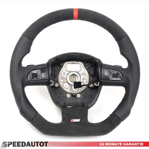 Steering wheel Audi A4 A3 A6 Q5 Q7 A5 S-LINE DSG shift paddles flattened - Picture 1 of 7