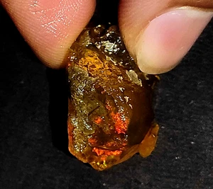 Natural 21.30Ct Ethiopian A+ BLACK Opal Welo Rough Multi-Fire Certified GEMSTONE - Picture 1 of 9