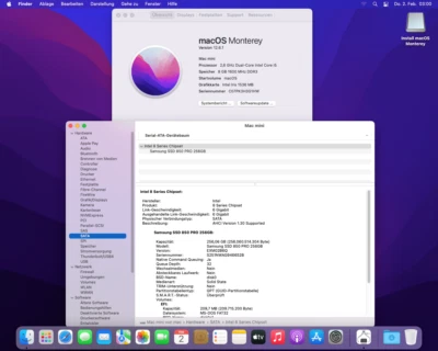 Apple Mac Mini MGEN2D/A, Intel i5 2.6GHz, 8GB RAM, 256GB 850Pro SSD, OS Monterey - Bild 1 von 3