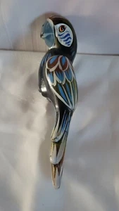 Hecho EN Mexico Ceramic Small Tropical Bird 95/8"inches x 3"inches wide - Picture 1 of 9