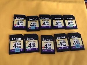 10PCS   LEXAR SD  4GB   CARD memory card