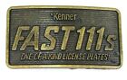 1982 Kenner Fast 111's Belt Buckle One of a Kind License Plates