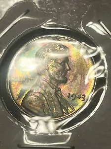 1943 P Stahl Lincoln Weizen Penny Kriegszeit ATEMBERAUBEND!!! Toned A Must L👀k! Gr8 $ - Bild 1 von 5