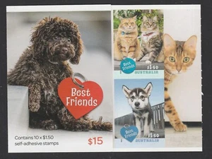 AUSTRALIA 2025 BEST FRIENDS [ Cats & Dogs ] complete BOOKLET of 10X$1.50 Stamps - Picture 1 of 2