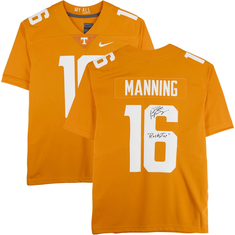 Peyton Manning Tennessee Volunteers Signed Nike Orange Limited Jersey w/Insc - Image 1 of 4